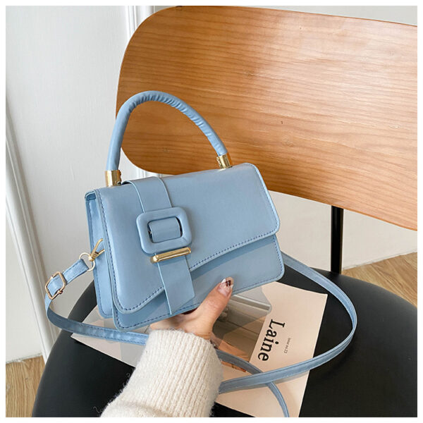 Korean Style Simple Fashion Shoulder Textured Small Square Bag - Image 4