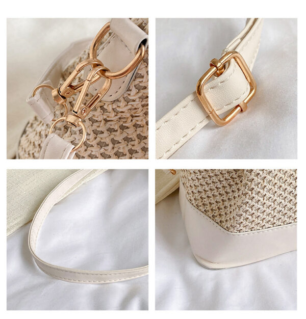 High-grade Online Red And Western Style Woven Shoulder Bag - Image 9