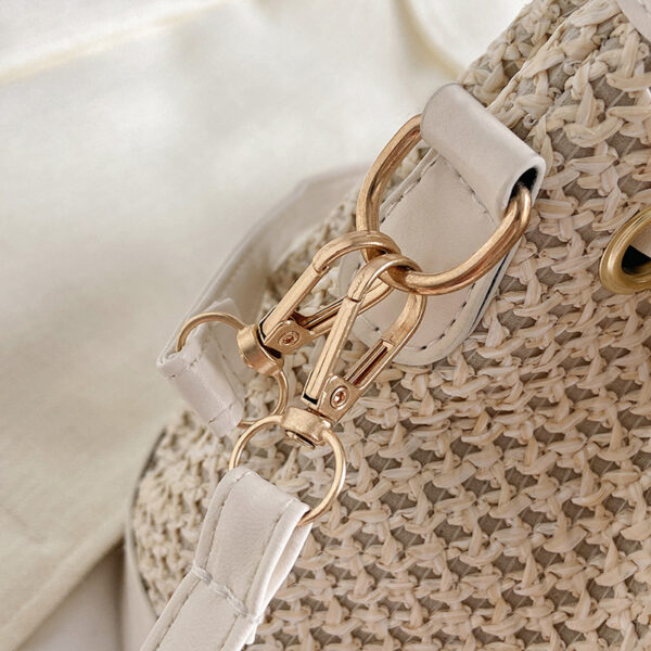 High-grade Online Red And Western Style Woven Shoulder Bag - Image 6