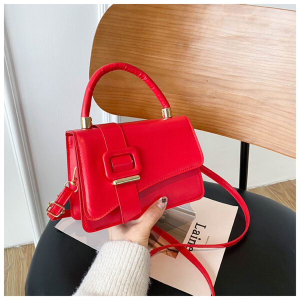 Korean Style Simple Fashion Shoulder Textured Small Square Bag - Image 7