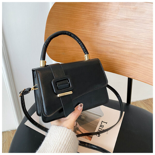 Korean Style Simple Fashion Shoulder Textured Small Square Bag - Image 5