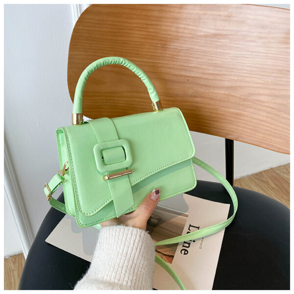 Korean Style Simple Fashion Shoulder Textured Small Square Bag - Image 3