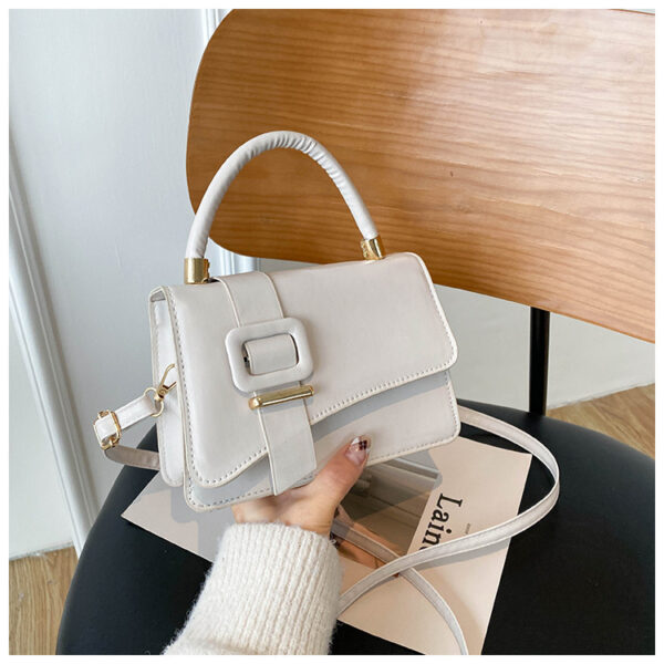 Korean Style Simple Fashion Shoulder Textured Small Square Bag - Image 6