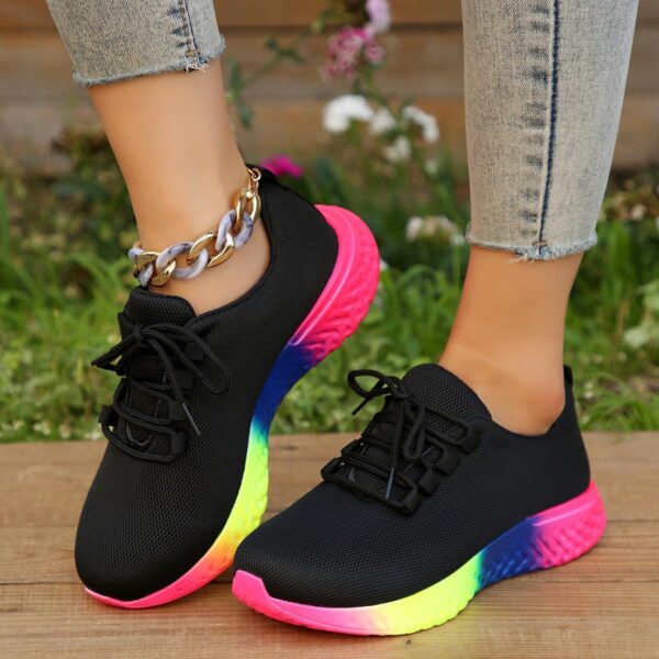 Women's Plus Size Rainbow Low Stretch Pumps - Image 9
