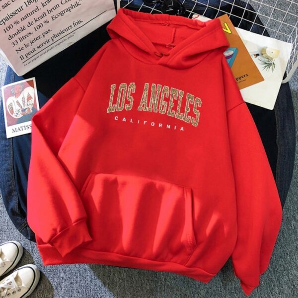 Los Angeles, California Usa City Leopard Hoodie - Image 7
