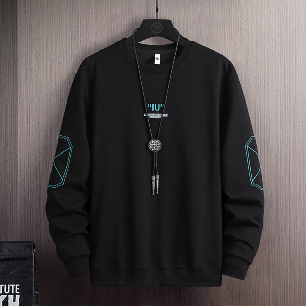 Youth Round Neck Casual Autumn Cotton Sweater Men's Long Sleeves - Image 4
