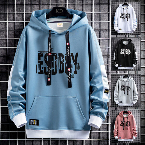 Korean Style Hooded Pullover Casual Long Sleeve Sweatshirt - Image 10
