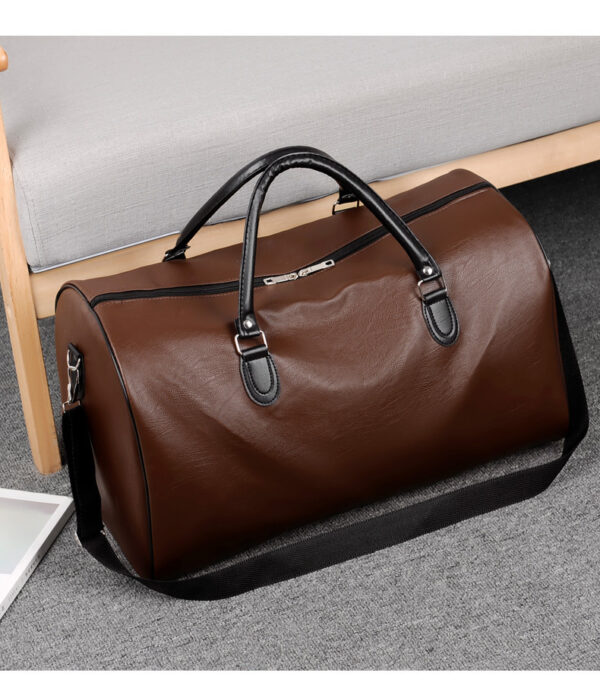 Fashion Commuter Leather Portable Travel Bag - Image 2