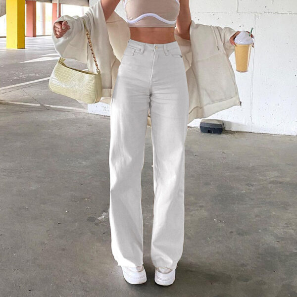 Spice Girl Style High Waist Slim Jeans Bell Bottoms - Image 9