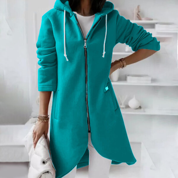 Hoodie Sweatshirt Zipper Hooded Long Sleeve Sweater With Pocket Outerwear Tops Clothes - Image 7