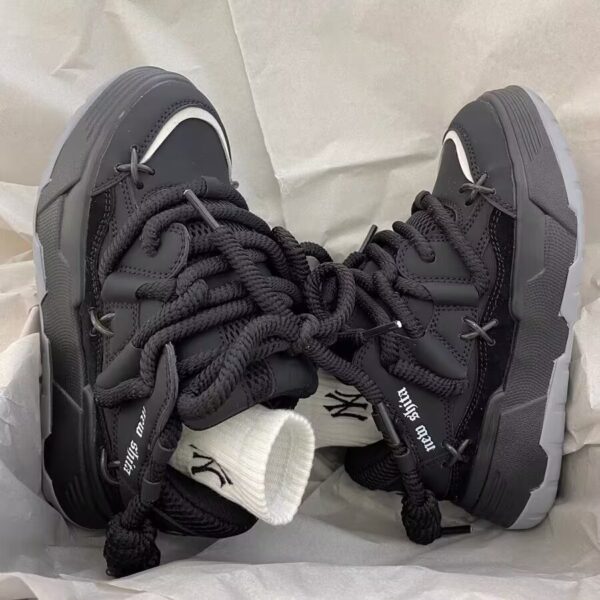 Thick Bottom Retro Height Increasing Couple Clunky Sneakers - Image 2
