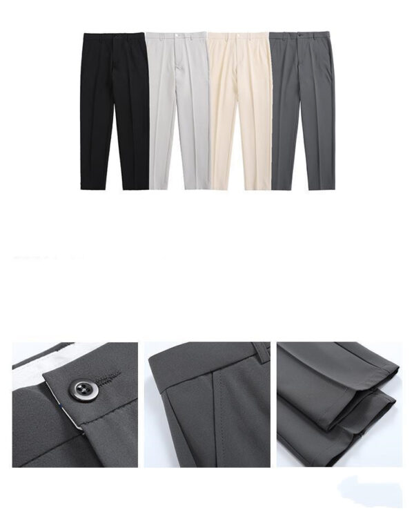All-match Drape Loose Straight Pencil Trousers - Image 3