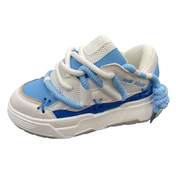 Thick Bottom Retro Height Increasing Couple Clunky Sneakers - Image 5