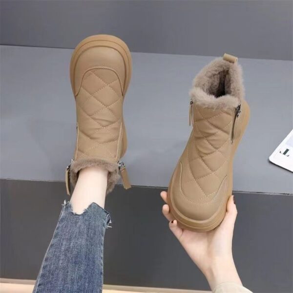 Snow Boots For Women Winter New Fleece-lined Thickened Northeast China Cotton Shoes Waterproof Non-slip Warm - Image 4
