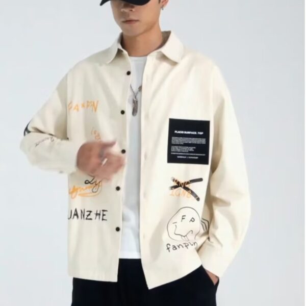Long Sleeve Shirt Men's Loose Casual Shirt Teenagers And Students Coat - Image 2
