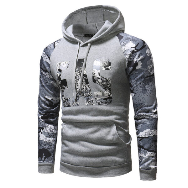 Mens Long Sleeve Camouflage Print Sweatshirt - Image 9