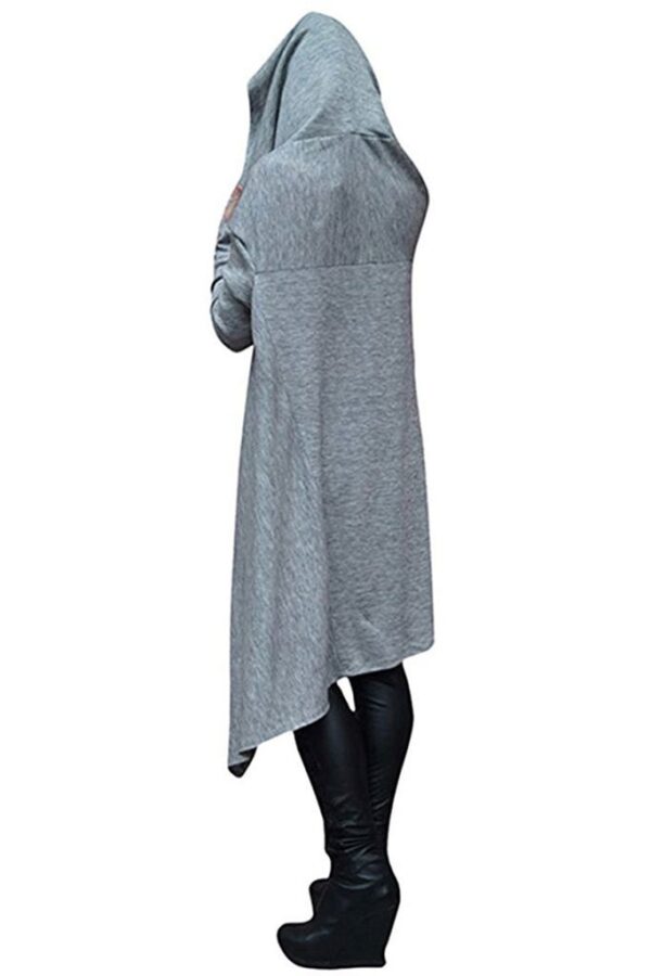Long embroidered cloak hooded sweater - Image 7