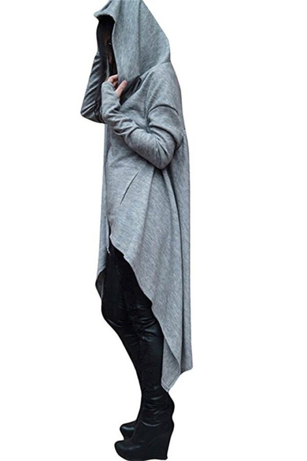 Long embroidered cloak hooded sweater - Image 6