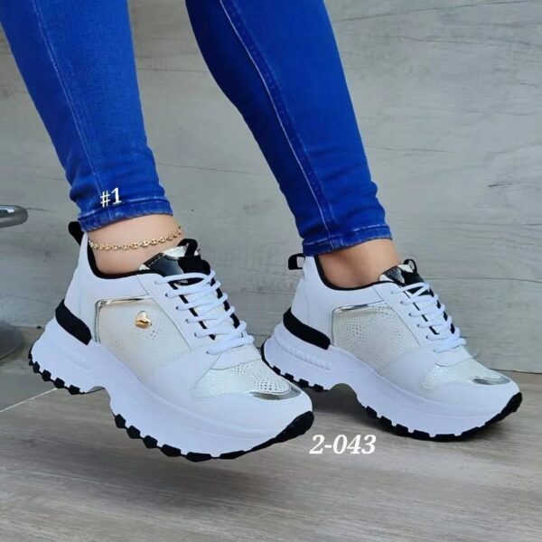 Women's Fashion Heel Lifed Sneakers - Image 4