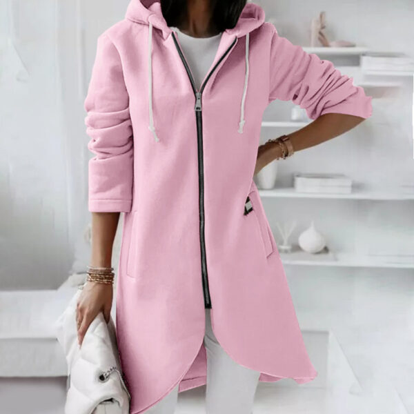 Hoodie Sweatshirt Zipper Hooded Long Sleeve Sweater With Pocket Outerwear Tops Clothes - Image 6