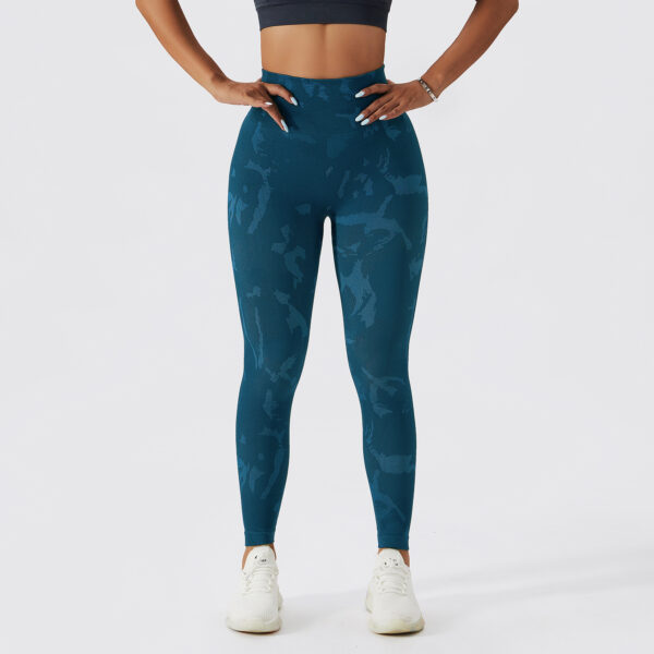 Camouflage Peach Hip Raise Fitness Pants Women's Quick-drying - Image 4