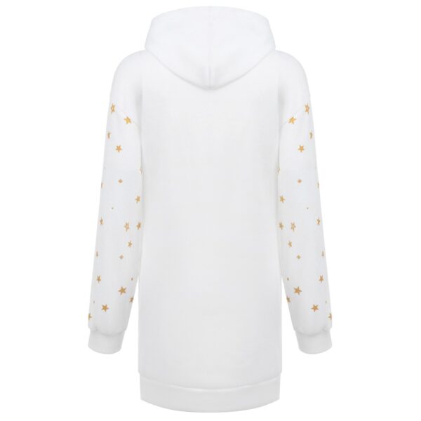 Christmas hot sale printed mid-length pocket hooded long-sleeved sweater - Image 6