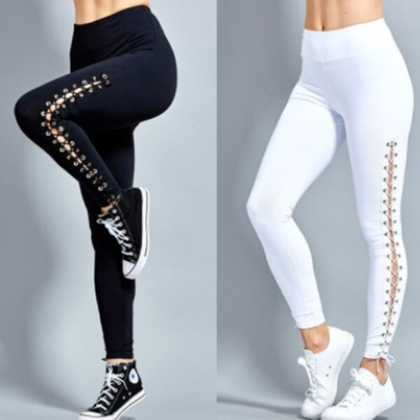 Stretchy  Plus Size Ripped Leggings