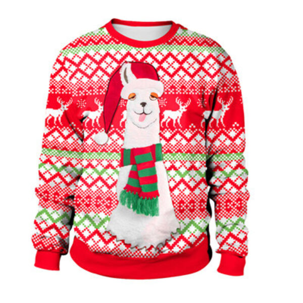 Autumn Winter Fashion Christmas Sweater Santa Elf Funny Pullover Womens Mens Print Sweaters Tops Clothing