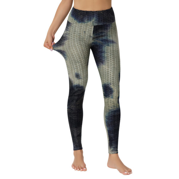 Yoga Jacquard Tie-Dye Yoga Clothes Bubble Yoga Pants - Image 4