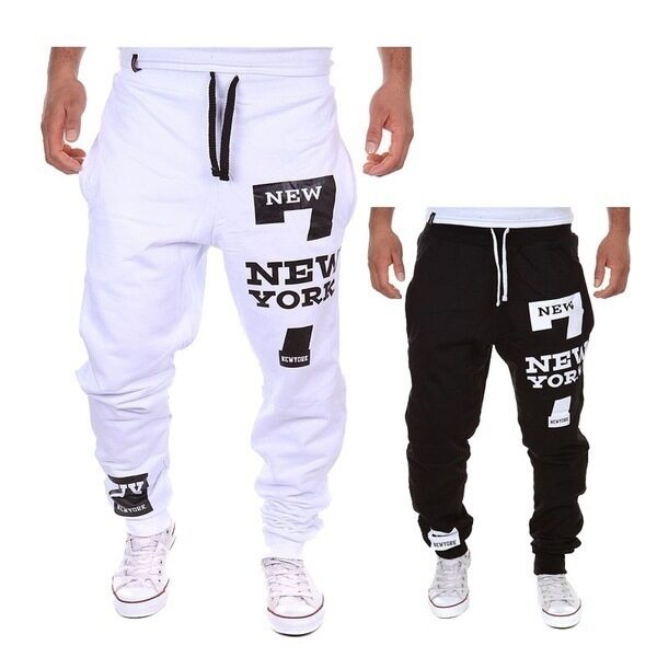 Number 7 Printed Letter Bouquet Foot Pants