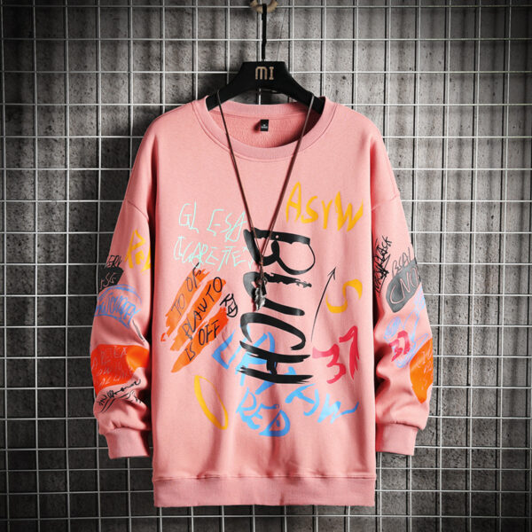 SingleRoad Mens Crewneck Sweatshirt Men Harajuku Oversized Japanese Streetwear Hip Hop Black Hoodie Men Sweatshirts Hoodies - Image 2
