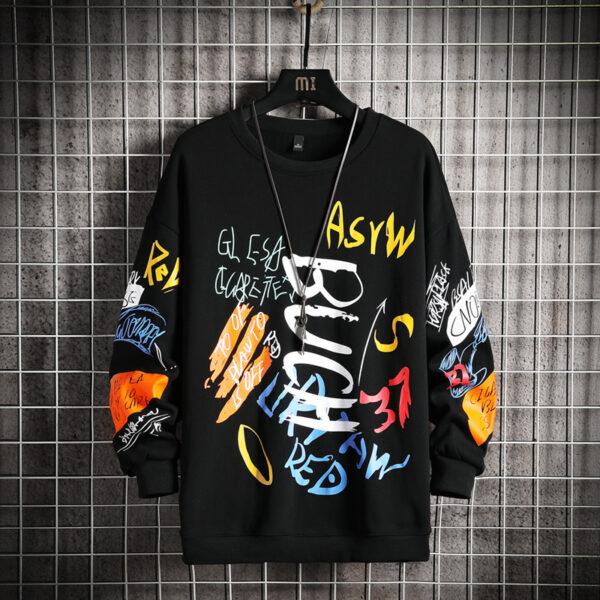 SingleRoad Mens Crewneck Sweatshirt Men Harajuku Oversized Japanese Streetwear Hip Hop Black Hoodie Men Sweatshirts Hoodies - Image 7