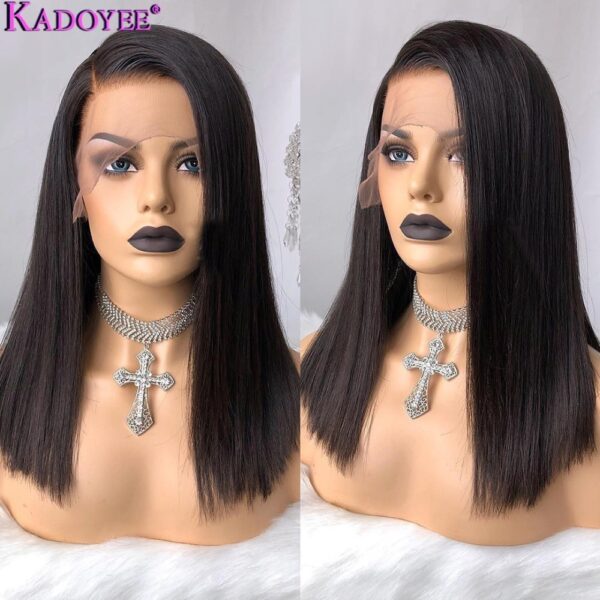Europe, America, African Wigs,Female Human Hair Wigs, Front Lace Real Wigs - Image 4