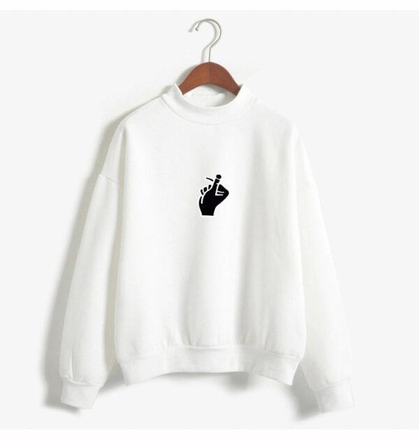 Fast Selling Popular Women''s Clothing Korean Ulzzang Love Finger Than Heart Gesture Plush Sweater - Image 6