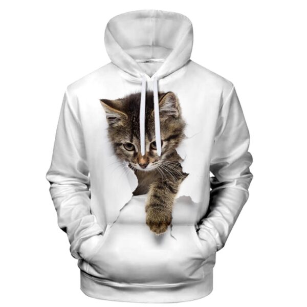 Cute Cat Hoodies Men Women Sweatshirt