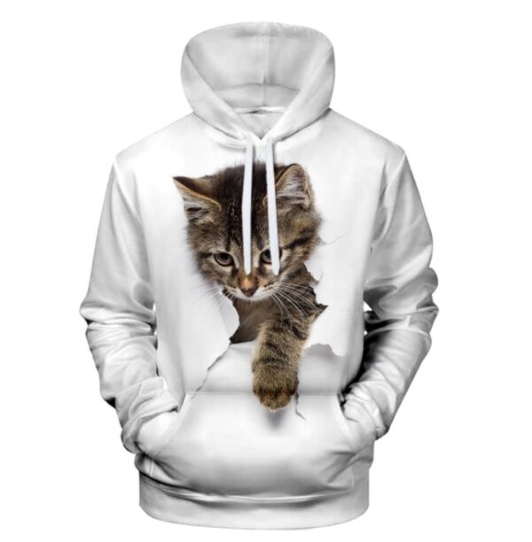 Cute Cat Hoodies Men Women Sweatshirt - Image 3