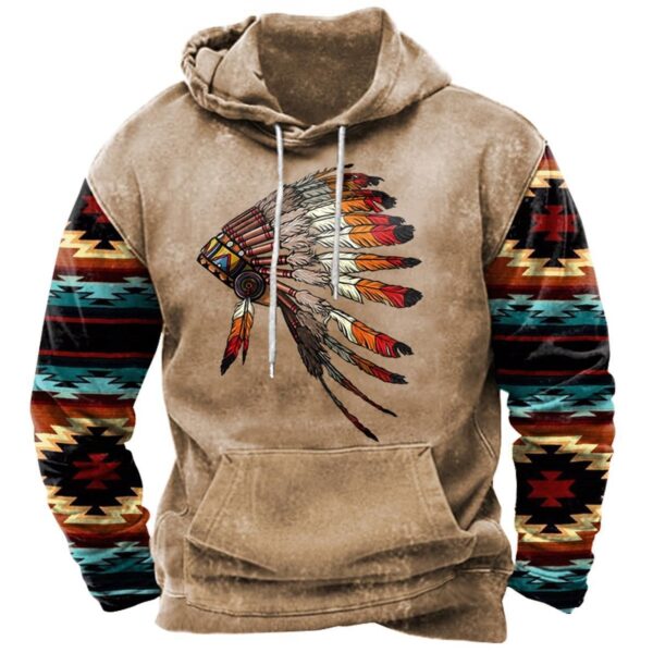 Men's 3D Printed Hooded Pocket Sweatshirt - Image 2