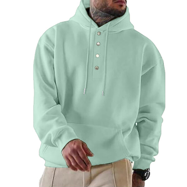 Men's Loose Fitting Casual Hooded Sweater - Image 4