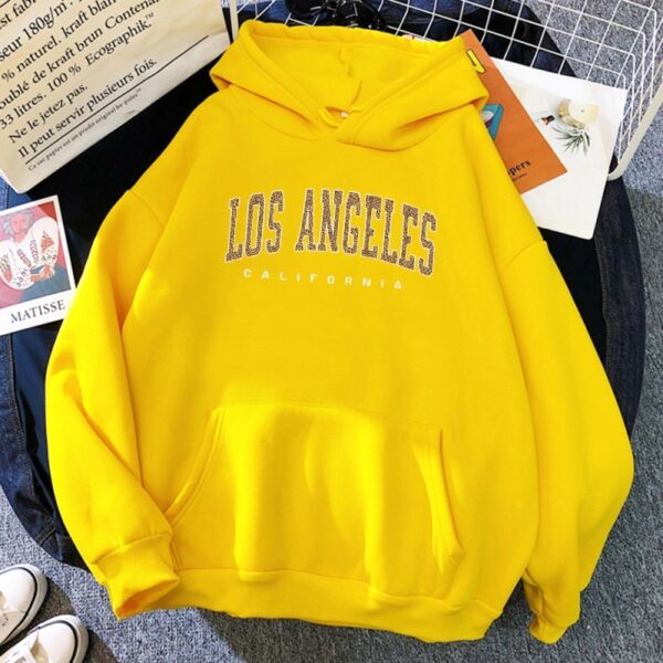 Los Angeles, California Usa City Leopard Hoodie - Image 2