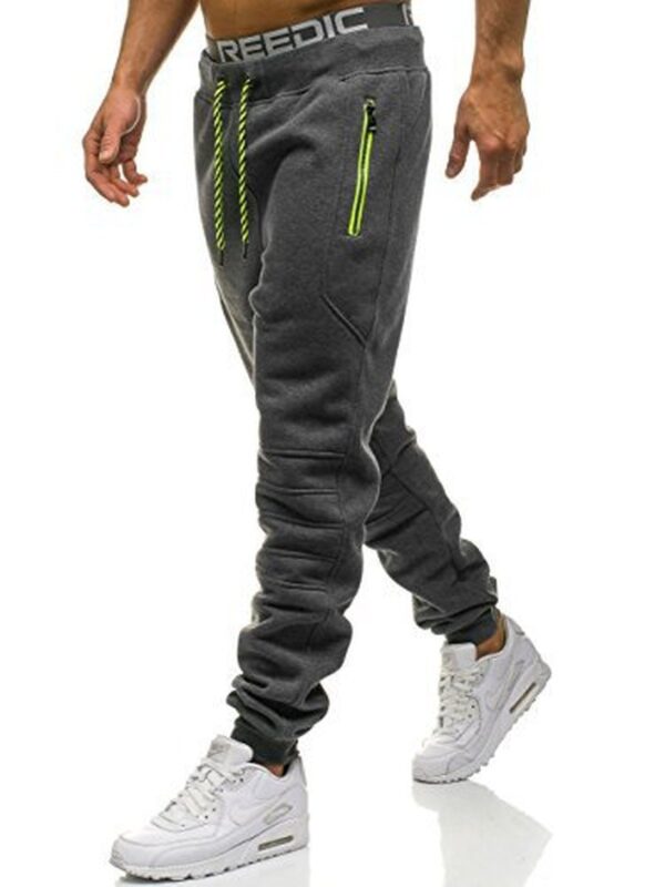 Men's casual pants zipper stitching sports pants - Image 6