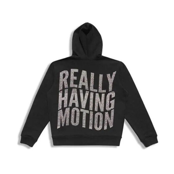 Fashion Men's Hoodies Letters Rhinestone Loose Cardigan Zipper Sweater - Image 7