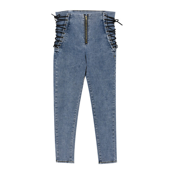High waist jeans slim skinny cropped pencil pants - Image 3