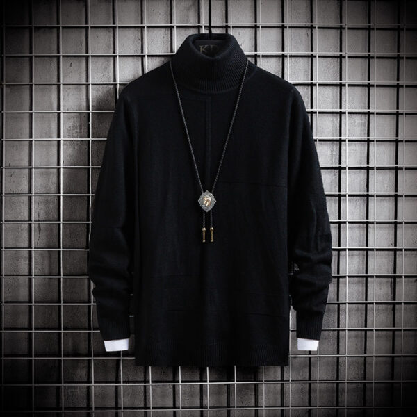 Student High Neck Pullover Knitted Sweater - Image 5