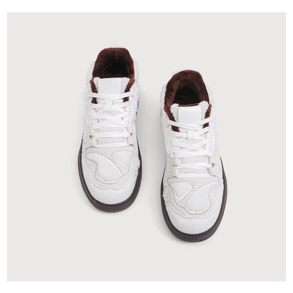 White Casual Women's Fashion Shoes Campus Student Board Shoes - Image 4