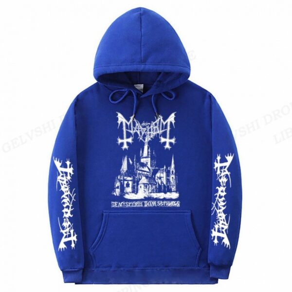 Men's Solid Color Printed Fashion Hoodie - Image 2