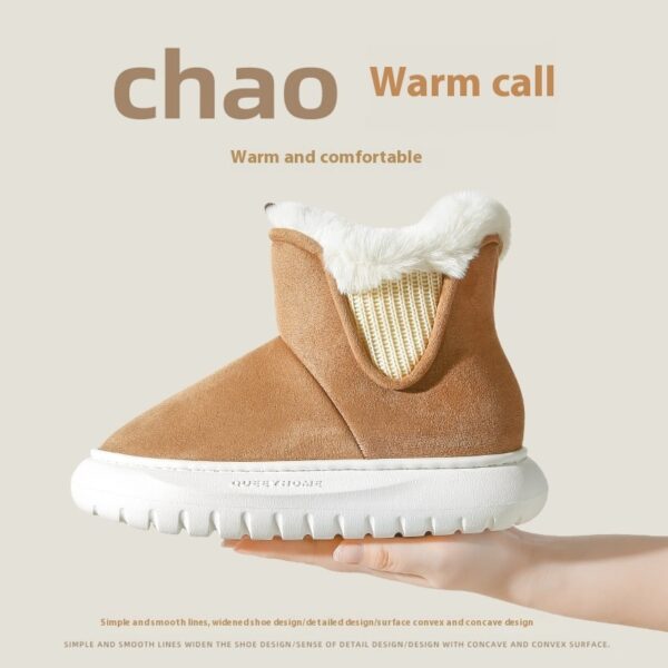 Plush All-inclusive Thick Bottom Non-slip Thick Cotton Shoes - Image 6