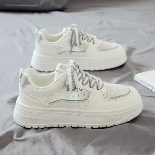 Platform White Shoes Minority All-match Running Leisure Sneakers - Image 4