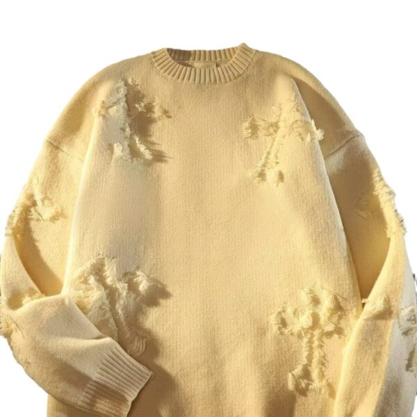 Autumn And Winter Ripped Sweater Men - Image 9