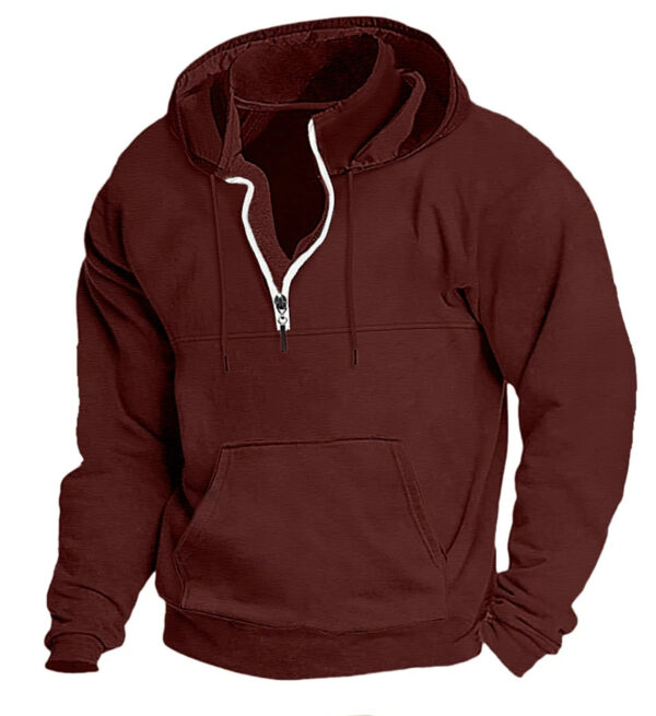 European And American Autumn And Winter New Hooded Sweater Thick Casual Jacket Men - Image 5