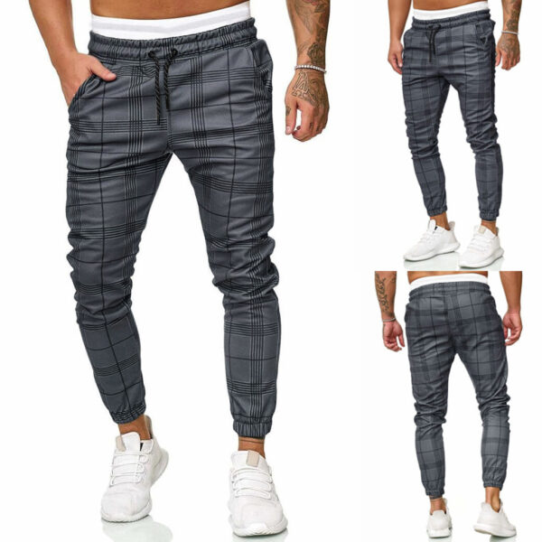 Micro-elastic plaid pants - Image 5